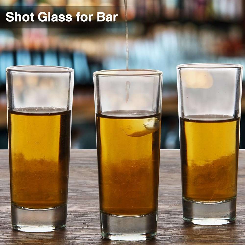Ruckae 12 Pack 2oz Shot Glasses Set Clear Shot Glasses Bulk with Heavy Base Bar Cylinder Glass Shot Cups for Vodka Tequila Whiskey Liquor Cocktail (Cylinder Shaped) - Image 6