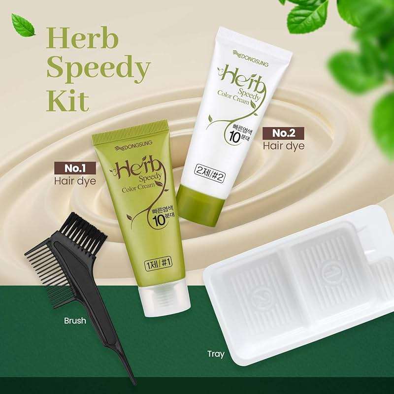 Dongsung Herb Speedy Color Cream(Soft Black) – Korean Herbal Vegan Hair Dye, PPD-Free, Ammonia-Free, Hypoallergenic – 100% Gray Coverage Odorless Dermatologically Tested Quick 20-Minute Application - Image 6