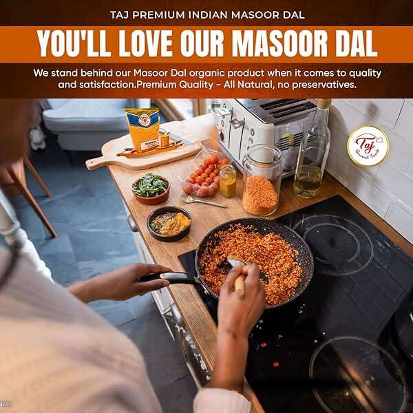 TAJ Premium Indian Masoor Dal, Red Lentils (2-Pounds) - Image 5