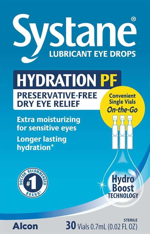 Systane Hydration Preservative-Free Lubricant Eye Drops, Transparent, 0.6 Fl Oz, 30 Count - Image 5