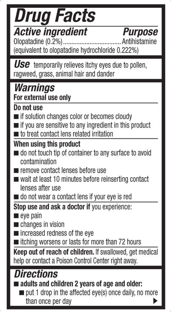 Pataday Once Daily Allergy Itch Relief Eye Drops, 2.5 ml, Olopatadine 0.2% Antihistamine Drops for Itchy Eyes, Targets Pollen, Ragweed, Grass & Pet Dander, Up to 16-Hour Relief - Image 9