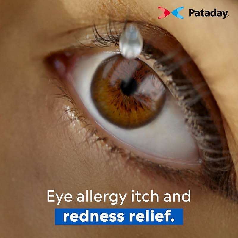 Pataday Twice Daily Allergy Itch Relief Eye Drops, 5 ml, Olopatadine 0.1% Antihistamine Drops for Itchy Eyes & Redness Relief, Targets Pollen, Ragweed, Grass & Pet Dander, Up to 8-Hour Relief - Image 3