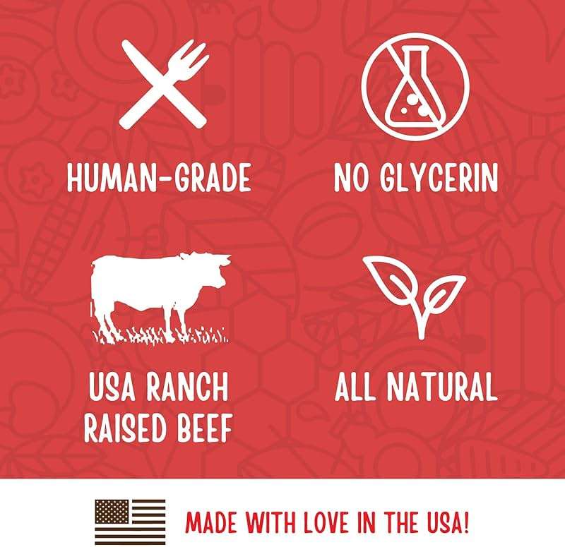 Full Moon Beef Jerky Healthy All Natural Dog Treats Human Grade Made in USA Grain Free 11 oz - Image 6