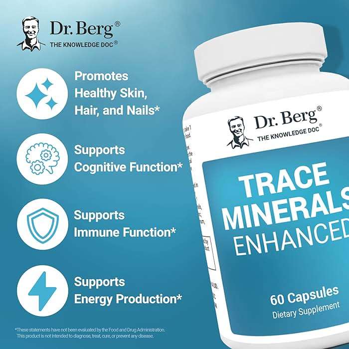 Dr. Berg Trace Minerals Enhanced Complex - Complete with 70+ Minerals Including 10 mg of Zinc - Dietary Supplement - 60 Capsules - Image 3