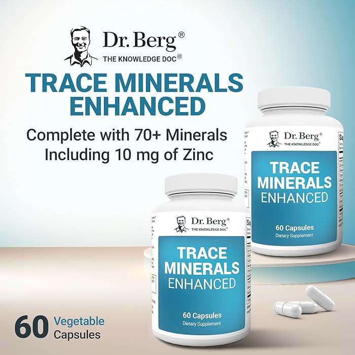 Dr. Berg Trace Minerals Enhanced Complex - Complete with 70+ Minerals Including 10 mg of Zinc - Dietary Supplement - 60 Capsules - Image 4