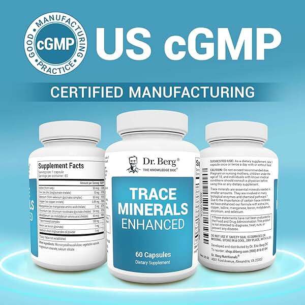 Dr. Berg Trace Minerals Enhanced Complex - Complete with 70+ Minerals Including 10 mg of Zinc - Dietary Supplement - 60 Capsules - Image 5