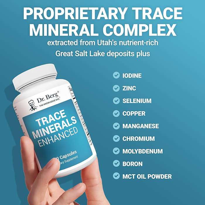 Dr. Berg Trace Minerals Enhanced Complex - Complete with 70+ Minerals Including 10 mg of Zinc - Dietary Supplement - 60 Capsules - Image 6