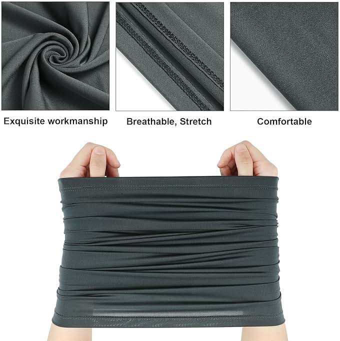 Geyoga 6 Pieces Summer UV Protection Cooling Neck Gaiter Face Clothing Neck Gaiter Mask Scarf Sunscreen Breathable Bandana - Image 5