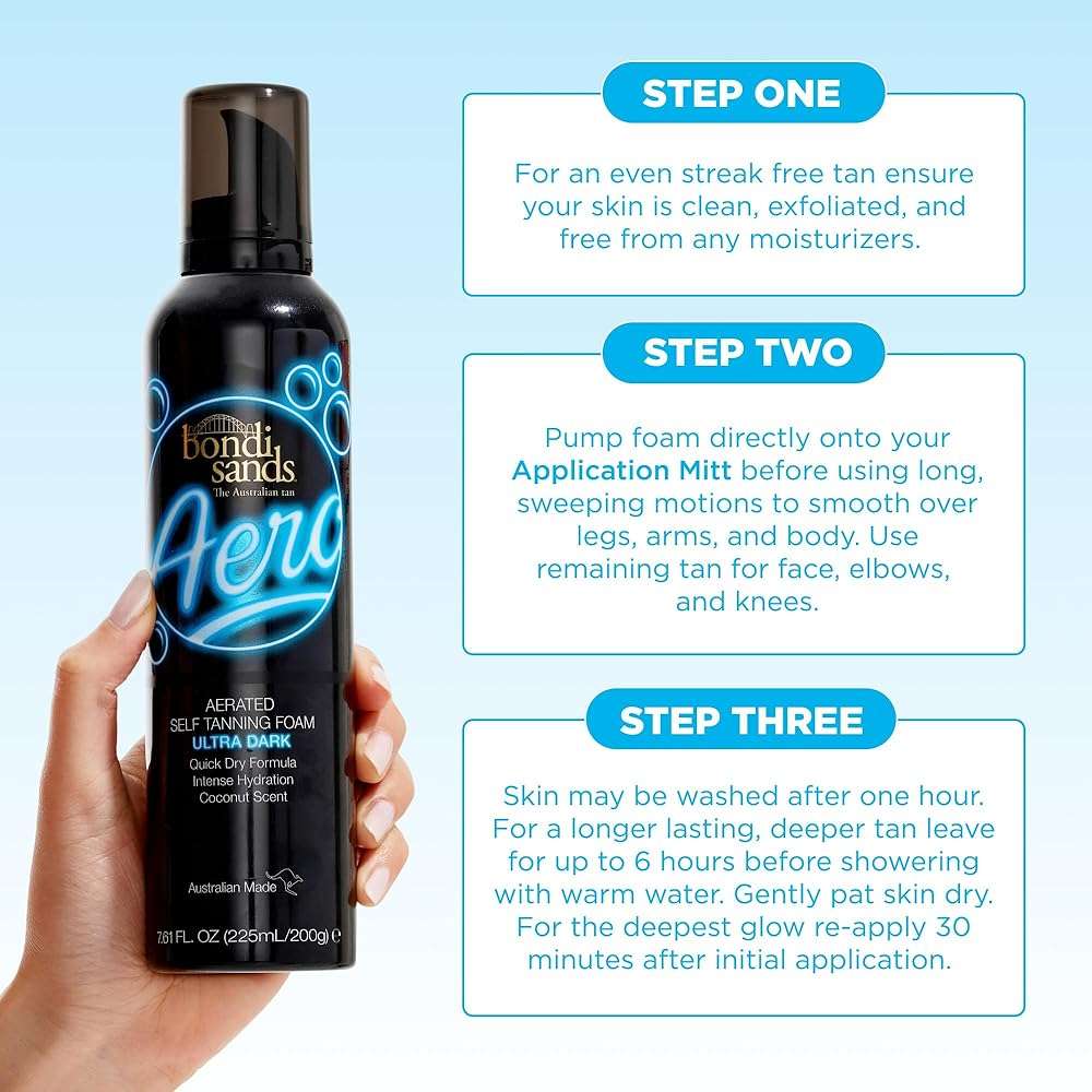 Bondi Sands Aero Self Tanning Foam | Lightweight + Fast-Drying Aerosol Formula Gives Skin a Hydrated, Long-Lasting Bronzed Glow | 7.61 Oz/225 mL - Image 9