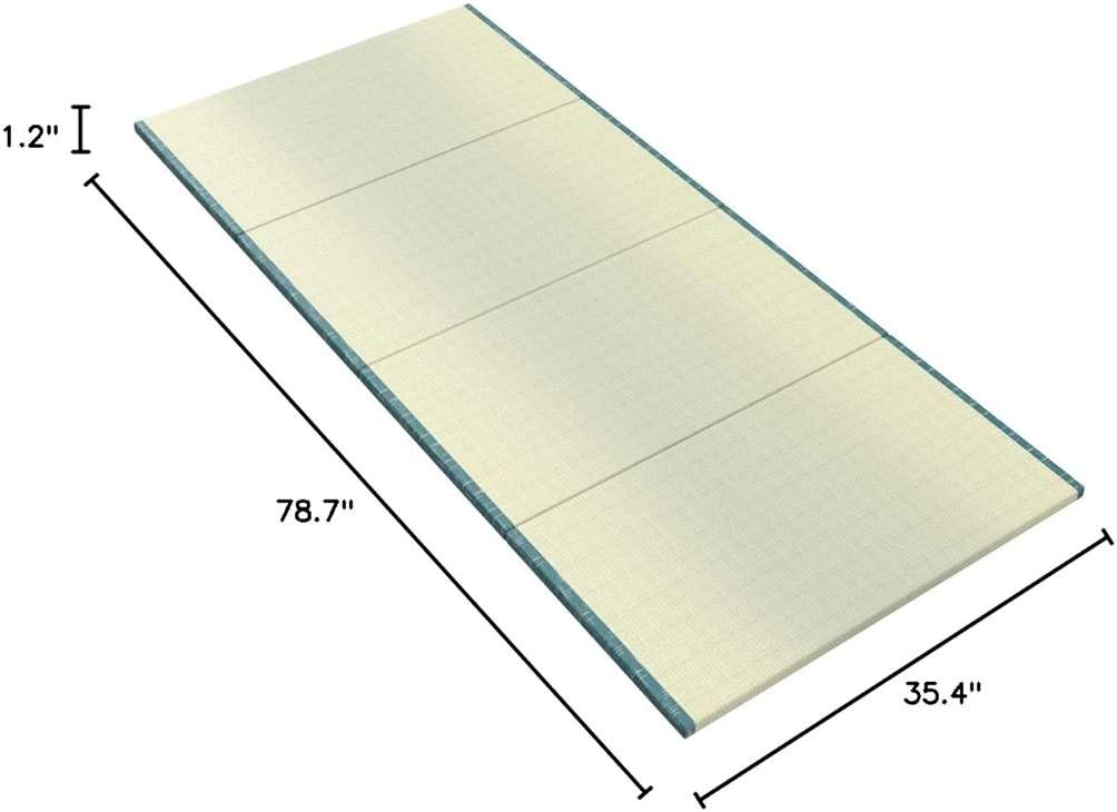 MustMat Tatami Futon Mattress Foldable Tatami Mat Twin Japanese Floor Mattress Rush Grass Floor Bed 35.4"x78.7"x1.2"(1 piece) - Image 2