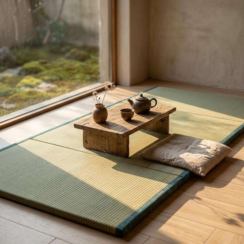 MustMat Tatami Futon Mattress Foldable Tatami Mat Twin Japanese Floor Mattress Rush Grass Floor Bed 35.4"x78.7"x1.2"(1 piece) - Image 4