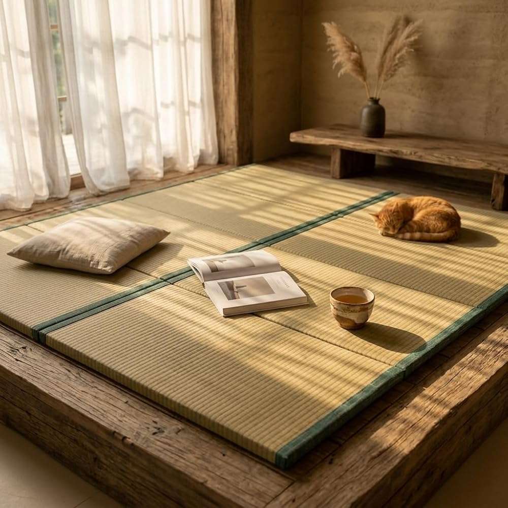 MustMat Tatami Futon Mattress Foldable Tatami Mat Twin Japanese Floor Mattress Rush Grass Floor Bed 35.4"x78.7"x1.2"(1 piece) - Image 7