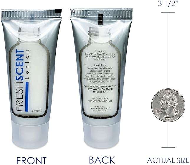 Freshscent Hotel Collection 250 Piece Set. Travel Size Amenities Bulk Toiletries Kit of 50 Each 1oz tubes Shampoo, Conditioner, Body Wash and Lotion. 50 Bars 1oz Soap - Image 5