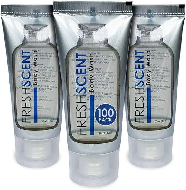 Freshscent Body Wash 1oz (100 Pack) Hotel Travel Size, Bulk Amenities and Toiletries for Hospitality - Image 1