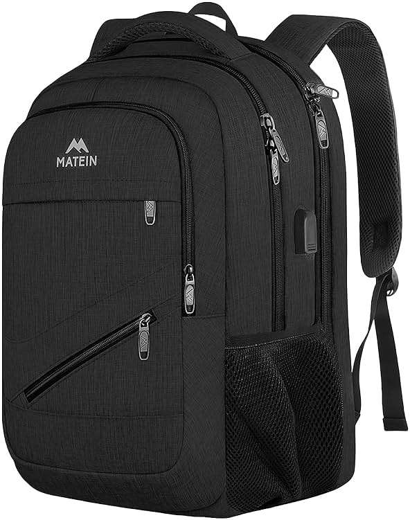 MATEIN 17 Inch Work Laptop Backpack, Large College Computer Bookbag with TSA Laptop Compartment, Water Resistant Business Travel Backpack with Anti Theft Pocket, Graduation Gifts for Men Women - Image 1