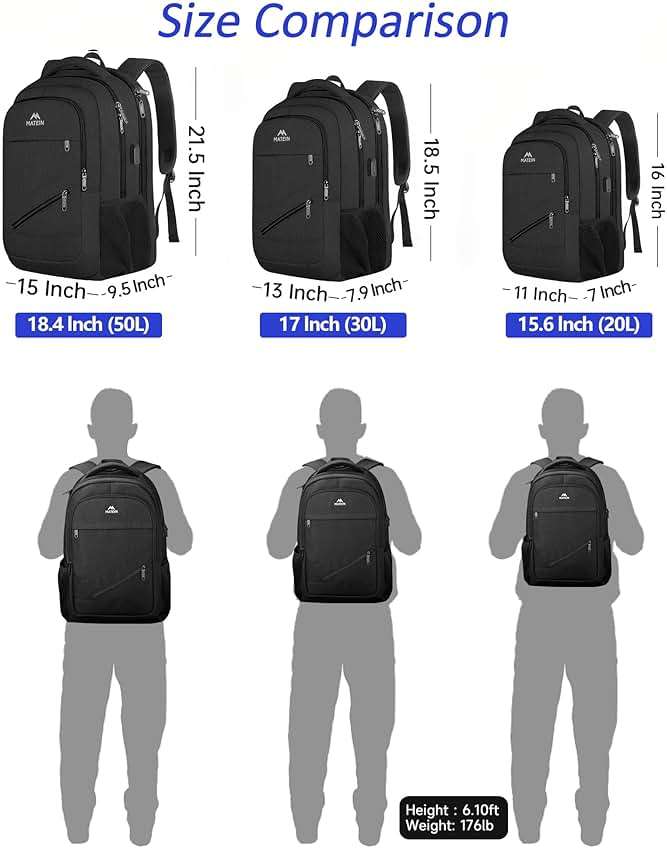 MATEIN 17 Inch Work Laptop Backpack, Large College Computer Bookbag with TSA Laptop Compartment, Water Resistant Business Travel Backpack with Anti Theft Pocket, Graduation Gifts for Men Women - Image 8
