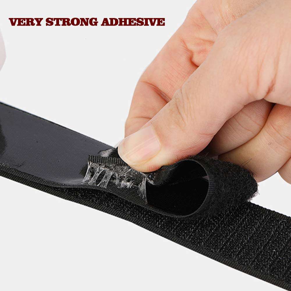 LLPT Hook and Loop Tape 2 Inch x 23 Feet Each Roll Heavy Duty Adhesive Industrial Strength Hook Loop Strip Mounting Tape for Indoor and Outdoor White (HTW230) - Image 4