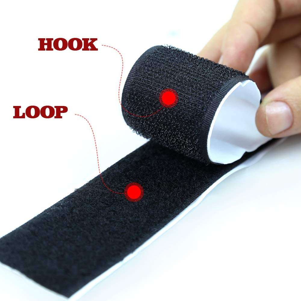 LLPT Hook and Loop Tape 2 Inch x 23 Feet Each Roll Heavy Duty Adhesive Industrial Strength Hook Loop Strip Mounting Tape for Indoor and Outdoor White (HTW230) - Image 5
