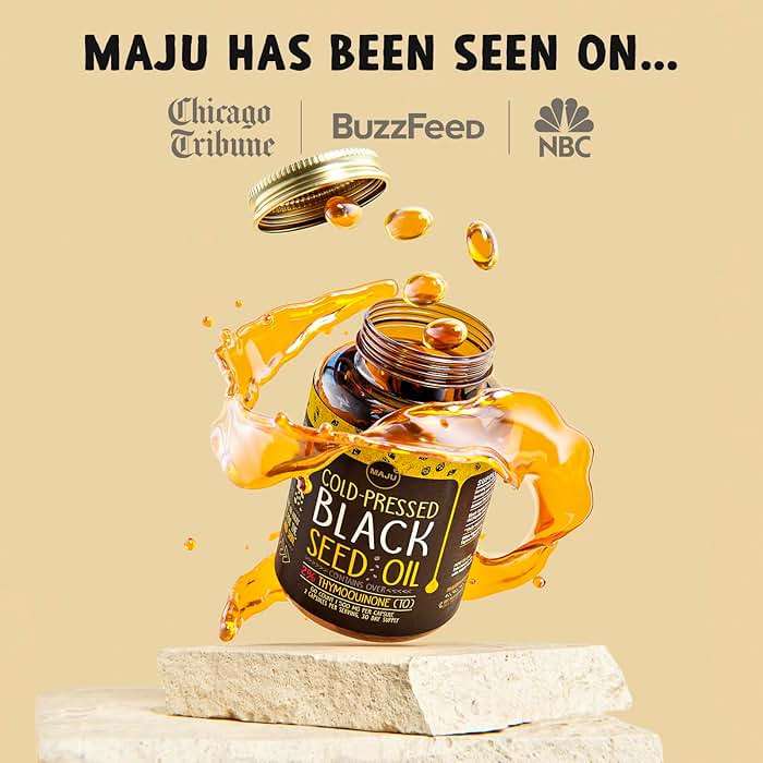 Maju Superfoods Black Seed Oil Capsules - Cold Pressed, 2% Thymoquinone, 100% Turkish Black Cumin Nigella Sativa Seed Oil, Liquid Pure Blackseed 60 Count, 500mg per Capsule - Image 5