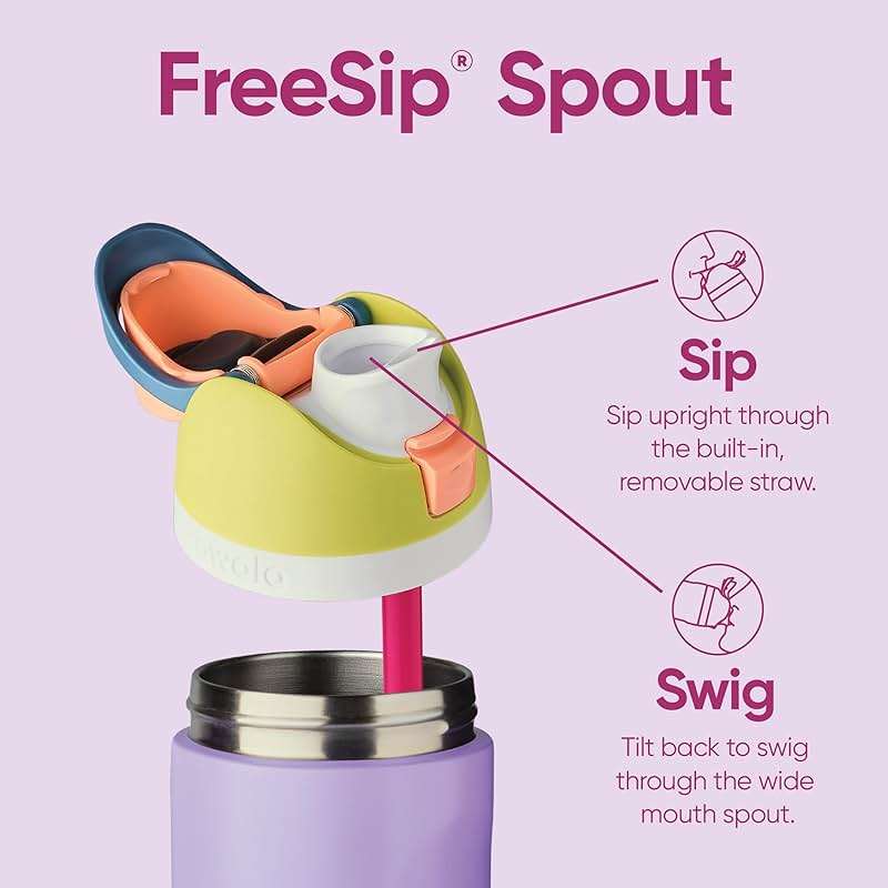 Owala FreeSip Insulated Stainless Steel Water Bottle with Straw, BPA-Free Sports Water Bottle, Great for Travel, 32 Oz, Very, Very Dark - Image 3