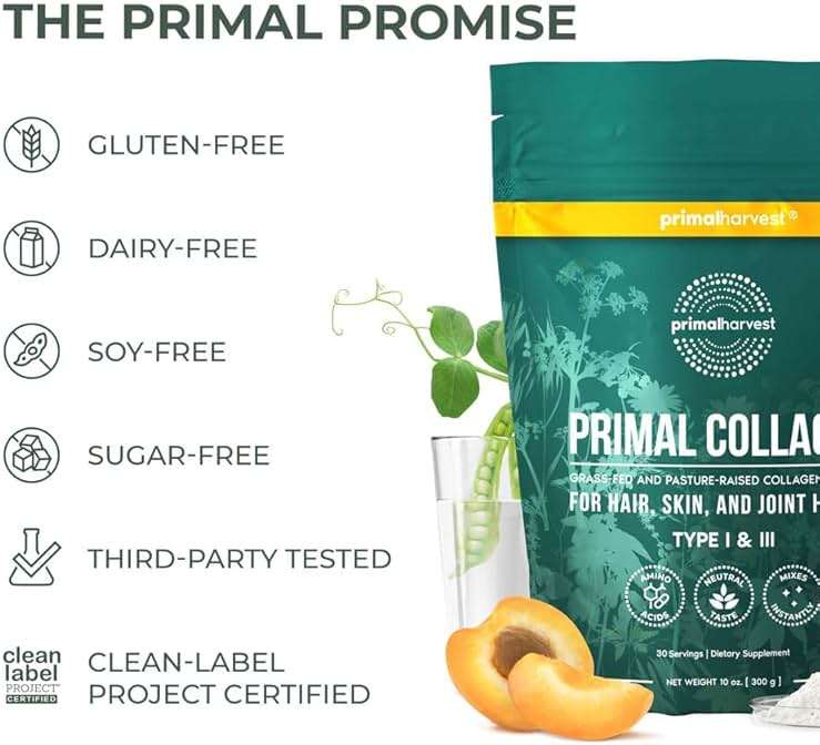 Primal Harvest Collagen Powder for Women or Men Primal Collagen Peptides Powder Type I & III, 10 Oz Collagen Protein Powder for Hair, Skin, Nails (Single, Original) - Image 7