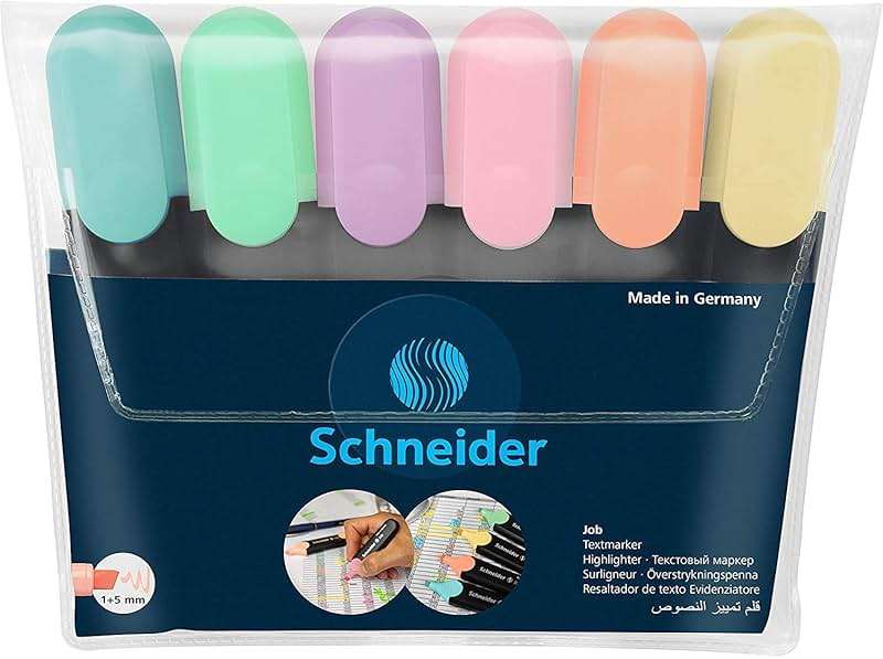 Schneider Highlighter Textmarker Job pastell Case 6 Stück 50-115097 1 pc(s) - Image 3