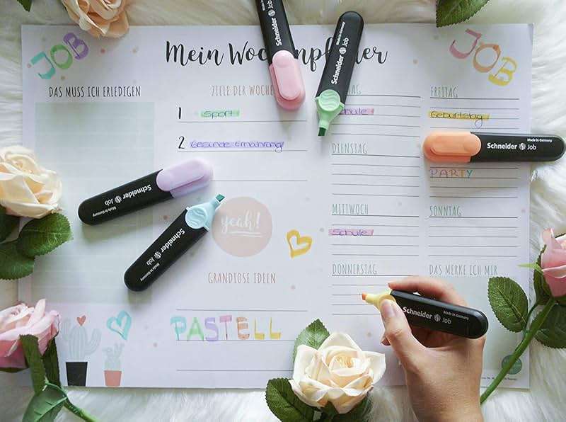 Schneider Highlighter Textmarker Job pastell Case 6 Stück 50-115097 1 pc(s) - Image 5