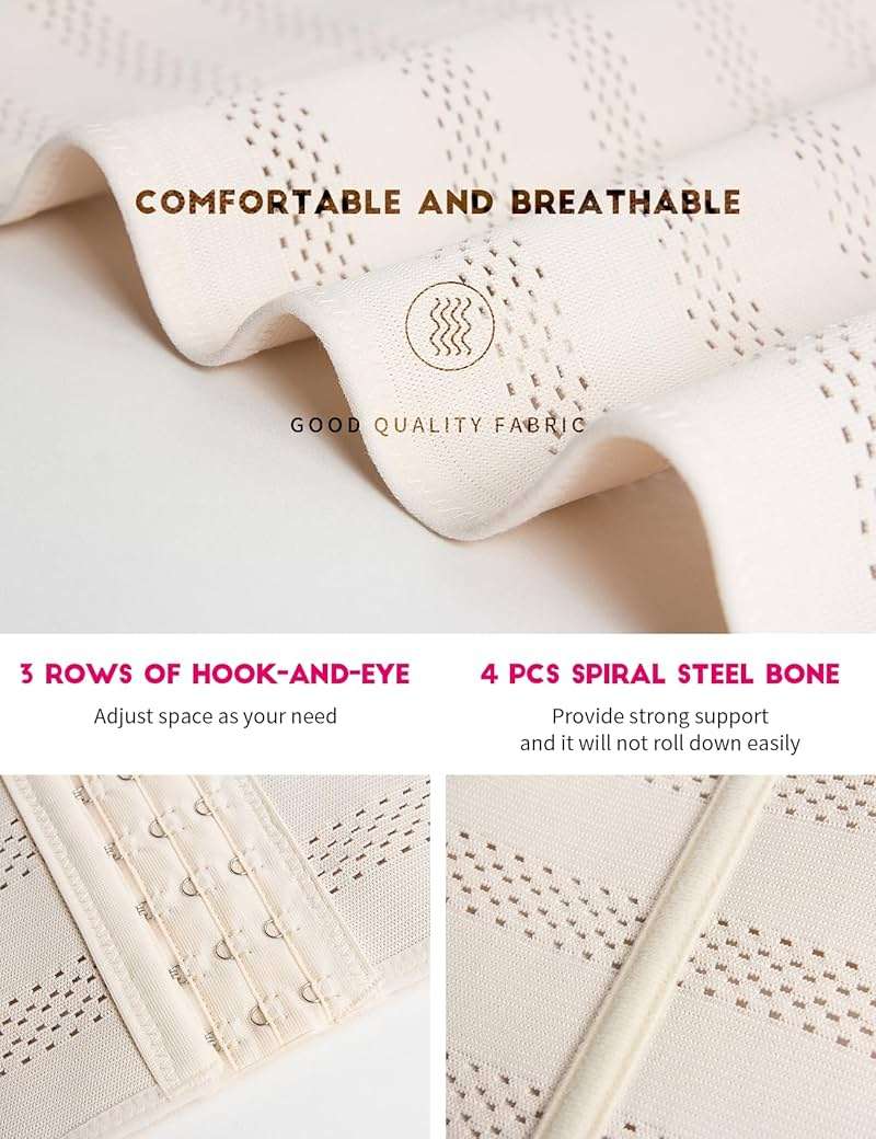 Waist Trainer Corsets for Women Underbust Sport Trimmer Belts Cincher Hourglass Body Shaper Girdle - Image 6