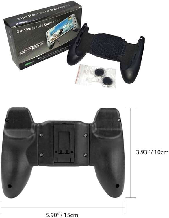 Mobile Joystick Controller Grip Case for Smartphones, Mobile Phone Gaming Grip with Joystick, Controller Holder Ergonomic Design (Black Type 01) - Image 9
