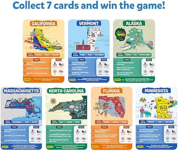 Skillmatics Guess in 10 States of America, Educational Travel Card Game for Ages 8 and Up, Boys, Girls, and Kids Who Love Board Games, Geography and History - Image 5