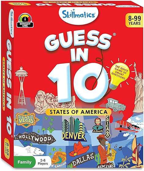Skillmatics Guess in 10 States of America, Educational Travel Card Game for Ages 8 and Up, Boys, Girls, and Kids Who Love Board Games, Geography and History - Image 8