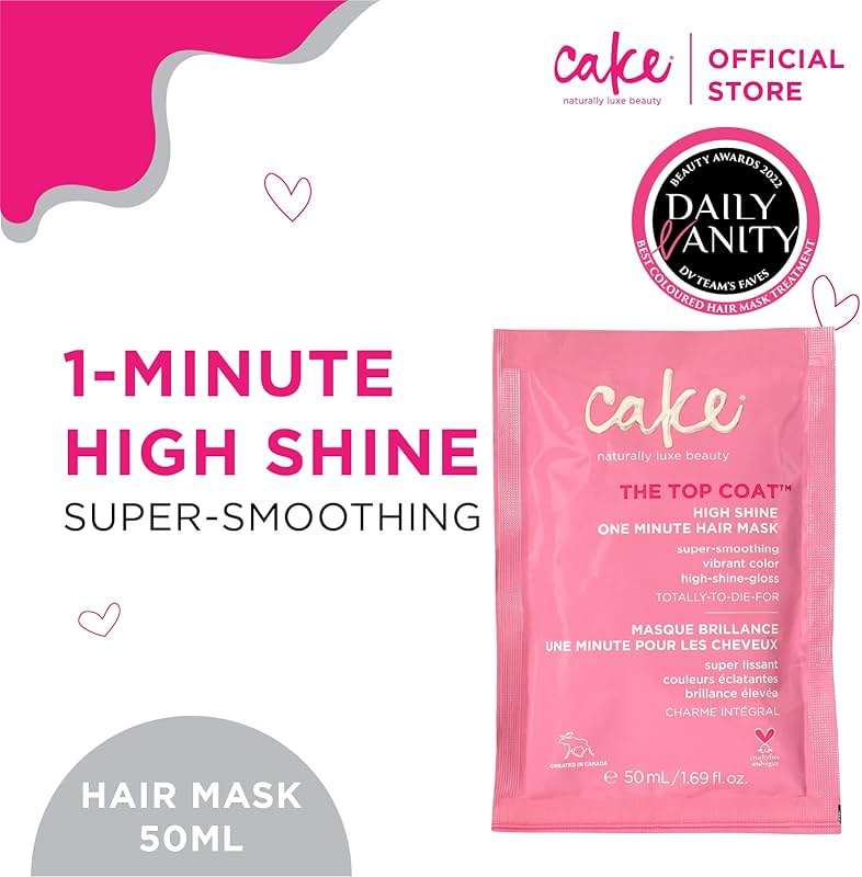 Cake Beauty The Top Coat One Minute High Shine Hair Mask, 1.76 Ounce - Image 3
