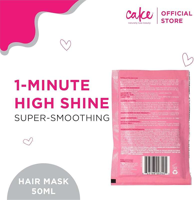 Cake Beauty The Top Coat One Minute High Shine Hair Mask, 1.76 Ounce - Image 4