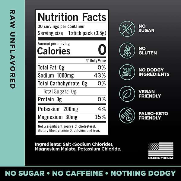 LMNT Zero Sugar Electrolytes - Raw Unflavored Salt | Drink Mix | 30-Count - Image 2
