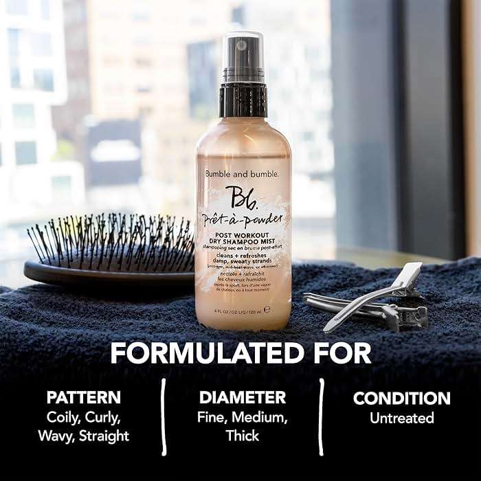 Bumble and bumble. Prêt-à-powder Post Workout Non-Aerosol Dry Shampoo Hair Mist | Cleanses Sweat + Eliminates Odor | For All Curly, Wavy, Straight Hair Types - Image 5