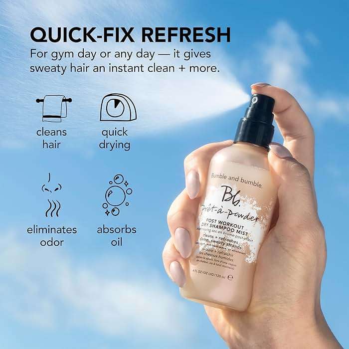 Bumble and bumble. Prêt-à-powder Post Workout Non-Aerosol Dry Shampoo Hair Mist | Cleanses Sweat + Eliminates Odor | For All Curly, Wavy, Straight Hair Types - Image 6