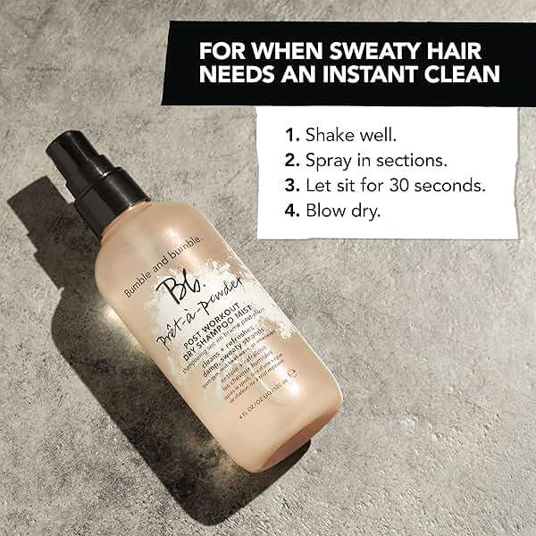 Bumble and bumble. Prêt-à-powder Post Workout Non-Aerosol Dry Shampoo Hair Mist | Cleanses Sweat + Eliminates Odor | For All Curly, Wavy, Straight Hair Types - Image 9