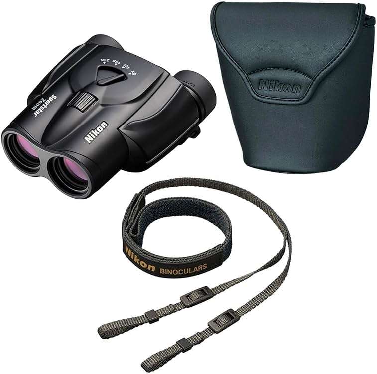 Nikon Sportstar Zoom 8-24x25mm Binoculars - Multi-Coated Lenses, Porro Prism Optics, Fast Focus Control - Compact Lightweight Binocular for Sports Events, Wildlife & Outdoor Viewing - Image 6