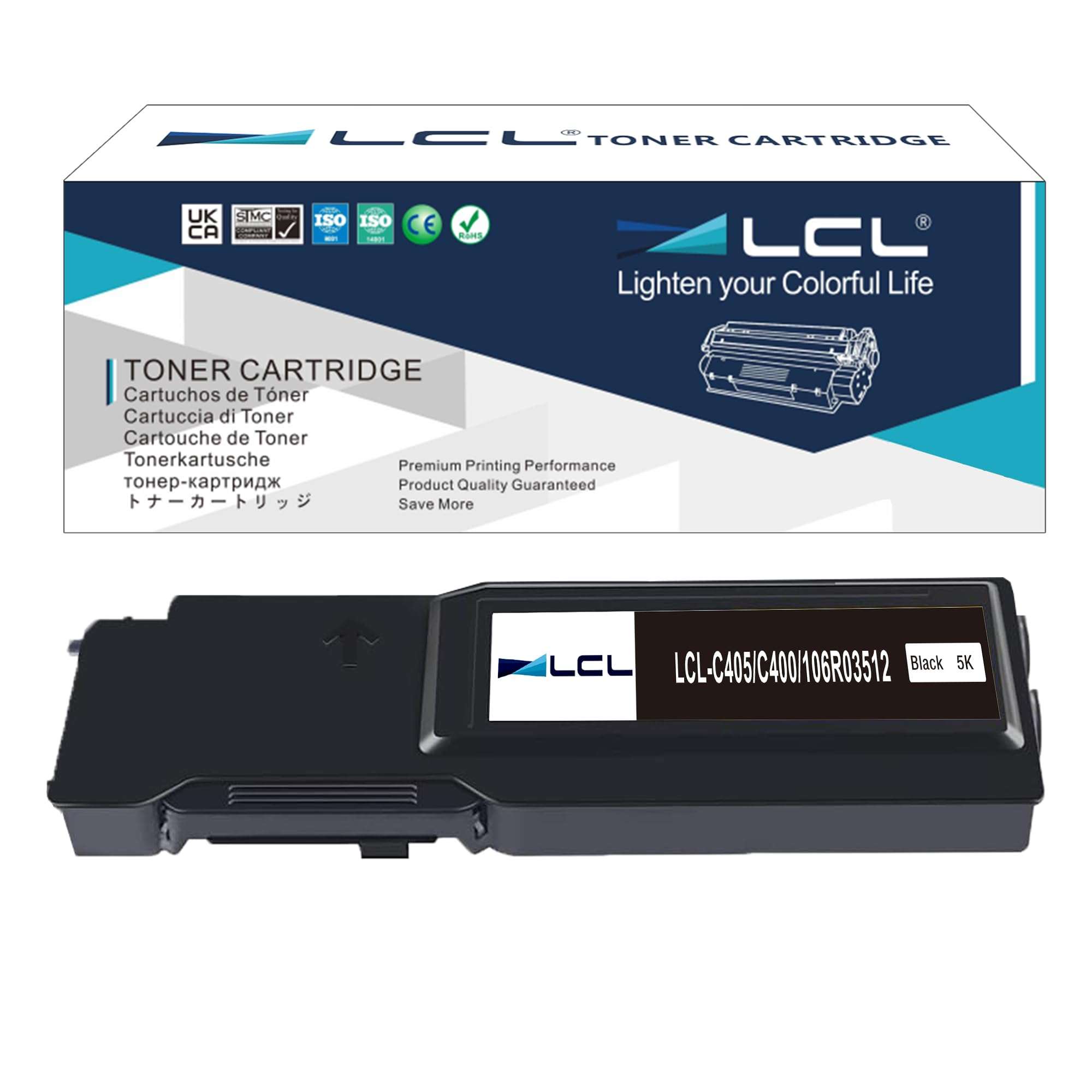 LCL Remanufactured VersaLink C400 C405 Black Toner Cartridge 106R03512 High-Yield 5000 Pages Replacement for Xerox Versalink C400 C405 C400N C400DN C405N C405DN Printer (1-Pack) - Image 1