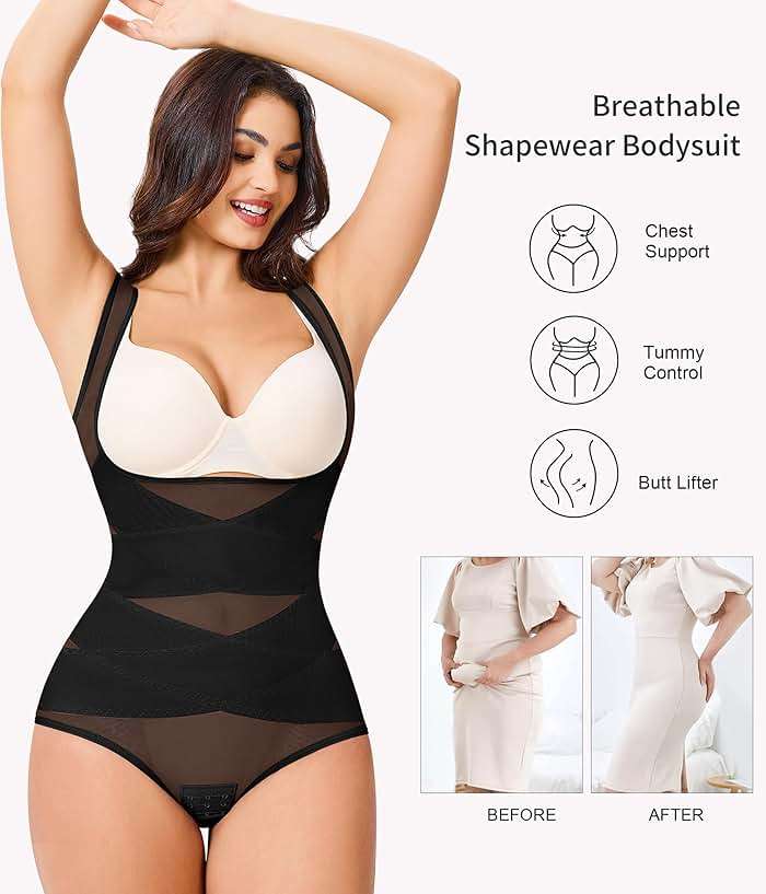 Gotoly Women Waist Trainer Bodysuit Full Body Shaper Vest Tummy Control Slim Corset Shapewear Tank Tops - Image 3