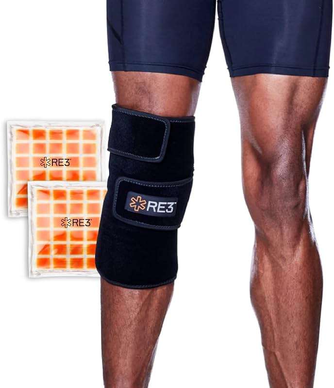 RE3 Ice Compression Pack for Knee, Arm & Leg - Powerful & Effective Cold Compression Cryotherapy Wrap for Chronic Pain, Knee Replacement, Swelling - 2 x Ice Core Blankets, Standard One Size Fits Most - Image 3