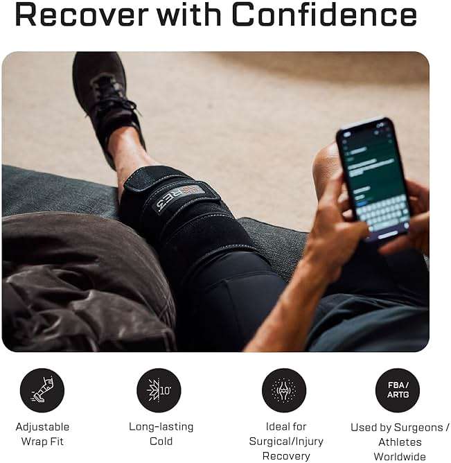 RE3 Ice Compression Pack for Knee, Arm & Leg - Powerful & Effective Cold Compression Cryotherapy Wrap for Chronic Pain, Knee Replacement, Swelling - 2 x Ice Core Blankets, Standard One Size Fits Most - Image 4