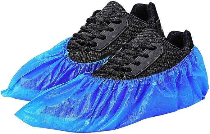 Green Convenience Shoe Covers Disposable Boot Cover Waterproof, Dust proof, 100 Pack(50 Pairs),The Size Fit Most, Non-slip, Blue, Protect Your Shoes, Floor, Carpet - Image 2