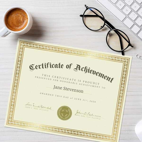 Sweetzer & Orange 50 Certificate Paper 8.5 x 11 for Printing, 180gsm Cardstock Gold Border Award Certificates Paper for Completion of Graduation Diploma, Employee of the Month & Sports Achievements - Image 3