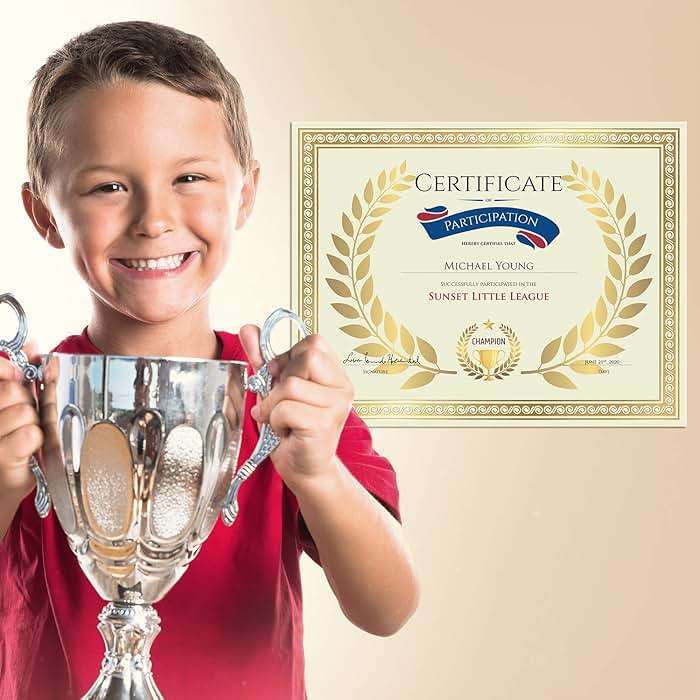 Sweetzer & Orange 50 Certificate Paper 8.5 x 11 for Printing, 180gsm Cardstock Gold Border Award Certificates Paper for Completion of Graduation Diploma, Employee of the Month & Sports Achievements - Image 4