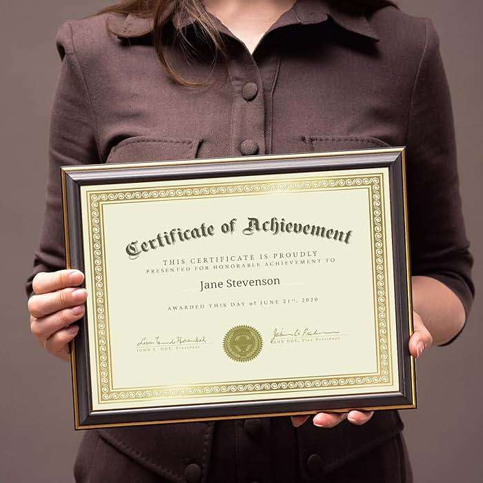Sweetzer & Orange 50 Certificate Paper 8.5 x 11 for Printing, 180gsm Cardstock Gold Border Award Certificates Paper for Completion of Graduation Diploma, Employee of the Month & Sports Achievements - Image 6