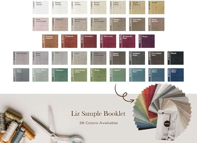 TWOPAGES Liz Linen Custom Curtain Customizable Size Blackout Pleated Header Memory Trained Neutral Linen Textured Window Drapes for Living Room Bedroom Patio Door Ceiling Track and Rod,1 Panel - Image 9
