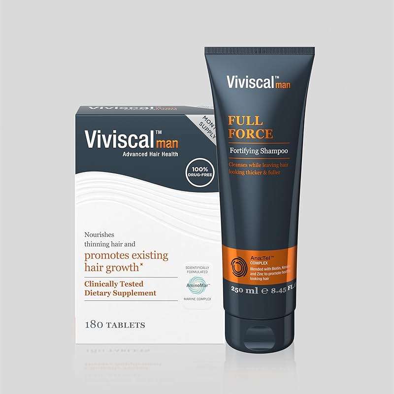 Viviscal Men's Hair Growth Supplements for Thicker Fuller Hair, Clinically Proven Collagen Complex, 180 Tablets 3 Month Supply - Image 7