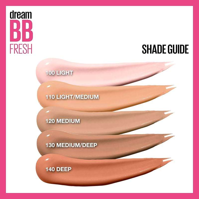 Maybelline Dream Fresh Skin Hydrating BB cream, 8-in-1 Skin Perfecting Beauty Balm with Broad Spectrum SPF 30, Sheer Tint Coverage, Oil-Free, Light, 1 Fl Oz - Image 7