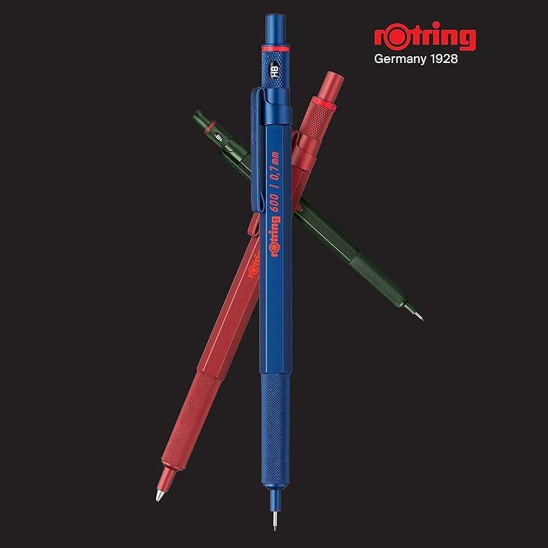 Rotring 600 Mechanical Pencil 0.5 mm Blue Full-Metal Pencil Body Hexagonal Drafting Stocking Stuffer Holiday Gifts for College Students Christmas Gifts for Teachers - Image 3